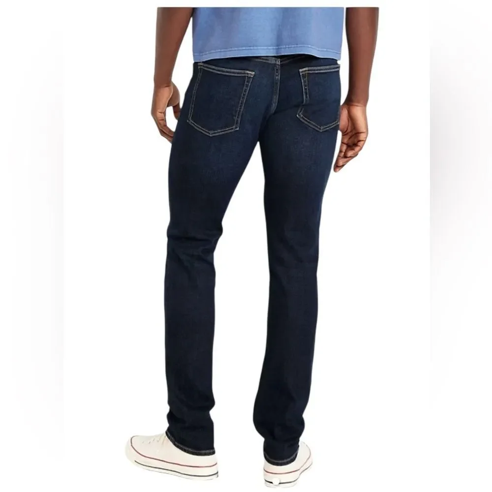 OLD NAVY SLIM Built-In Flex Jeans Dark Blue Wash 34x30
